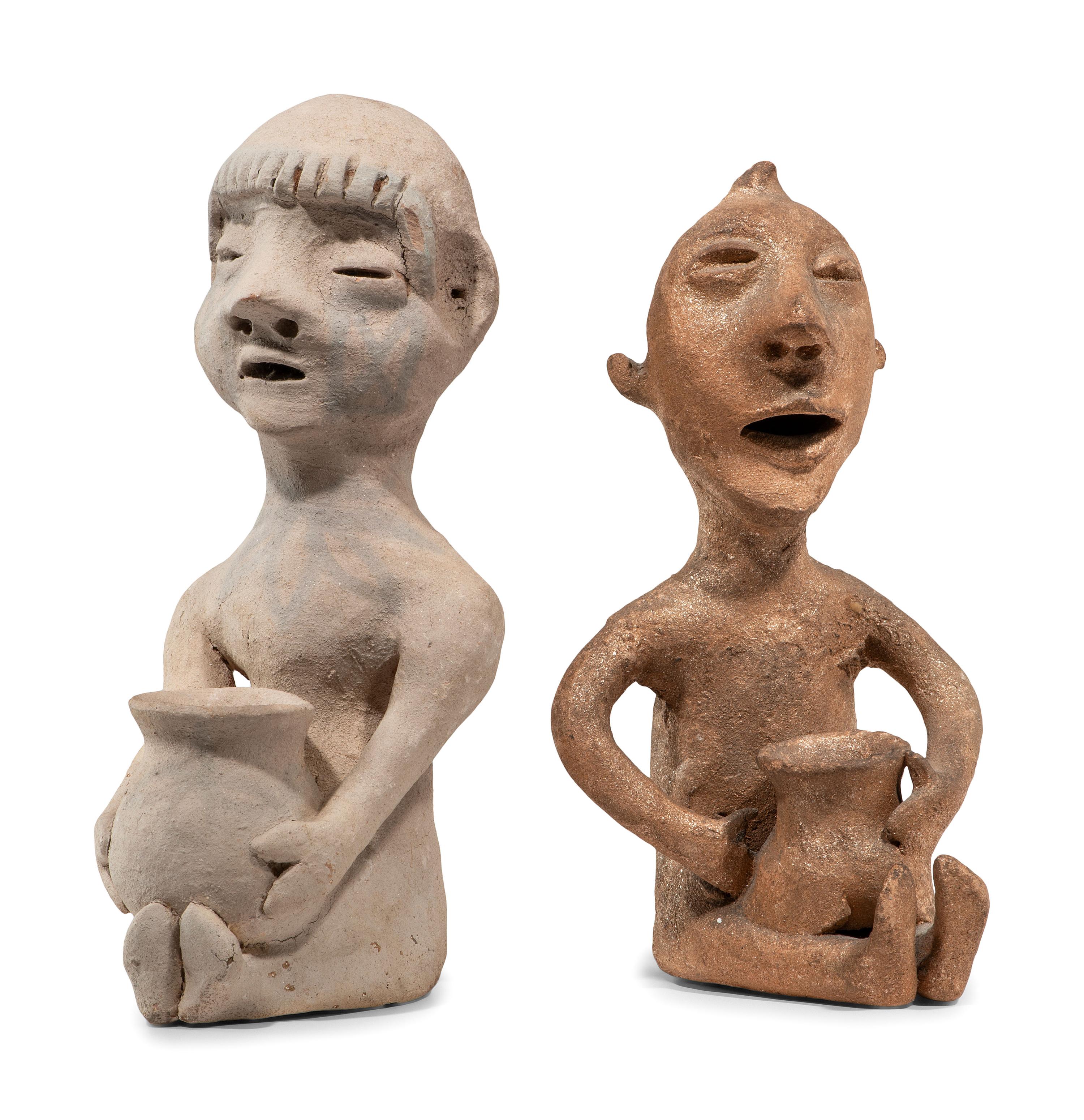 Tesuque Pottery Rain God Figures