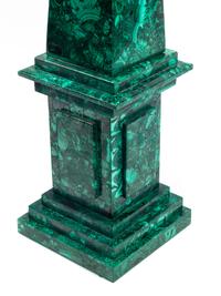 A Pair of Malachite Obelisks