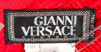 A Gianni Versace Red Silk Bondage Harness Bodice, Size 40.