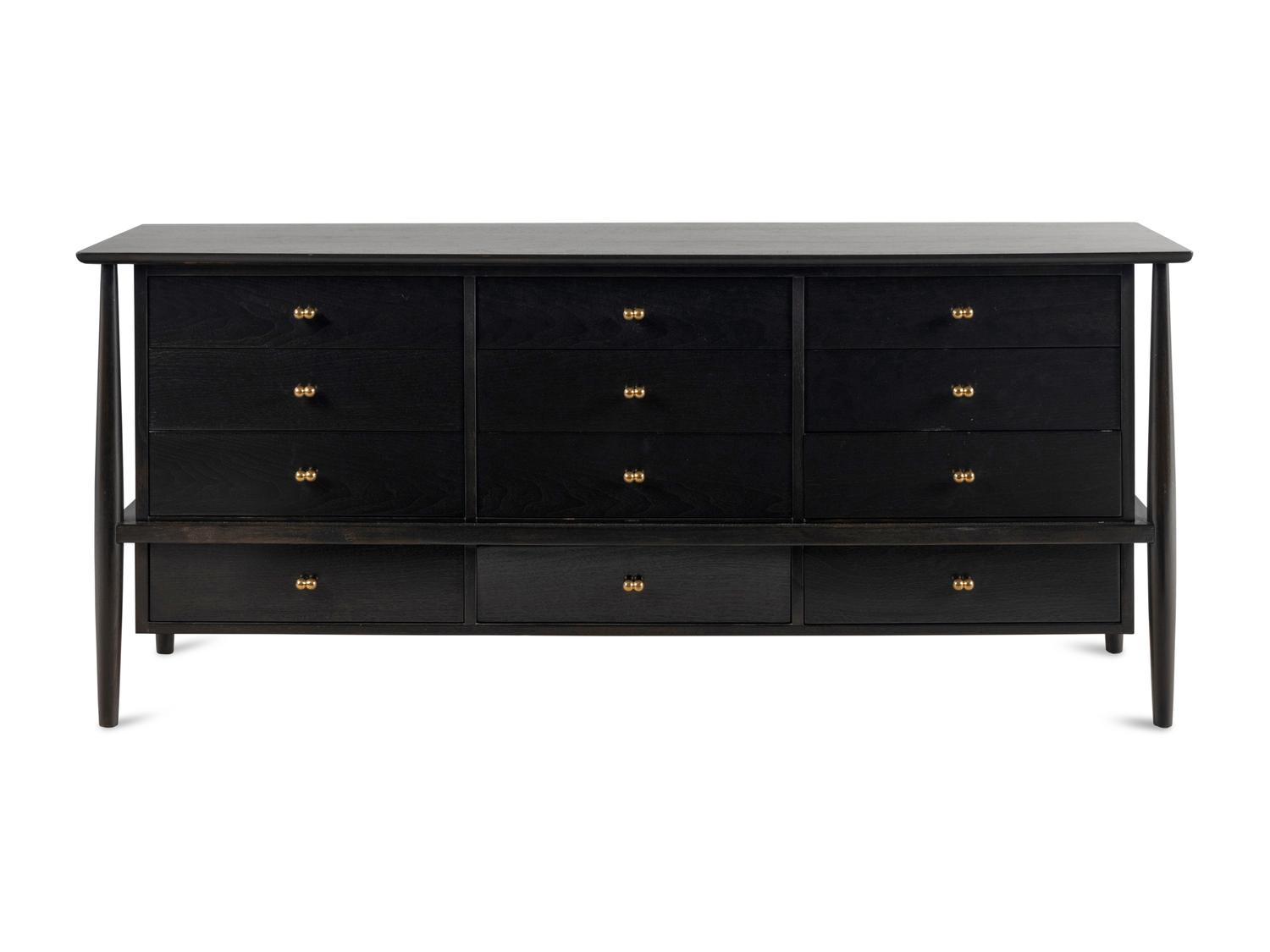 A Contemporary Ebonized Chest of Drawers