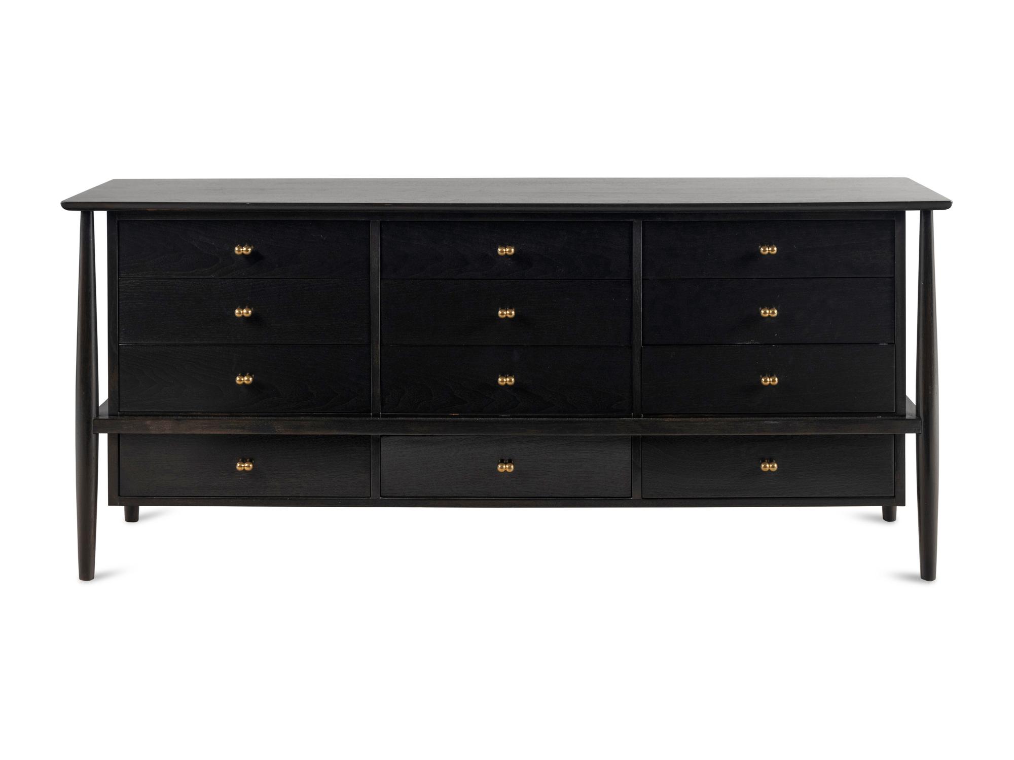 A Contemporary Ebonized Chest of Drawers