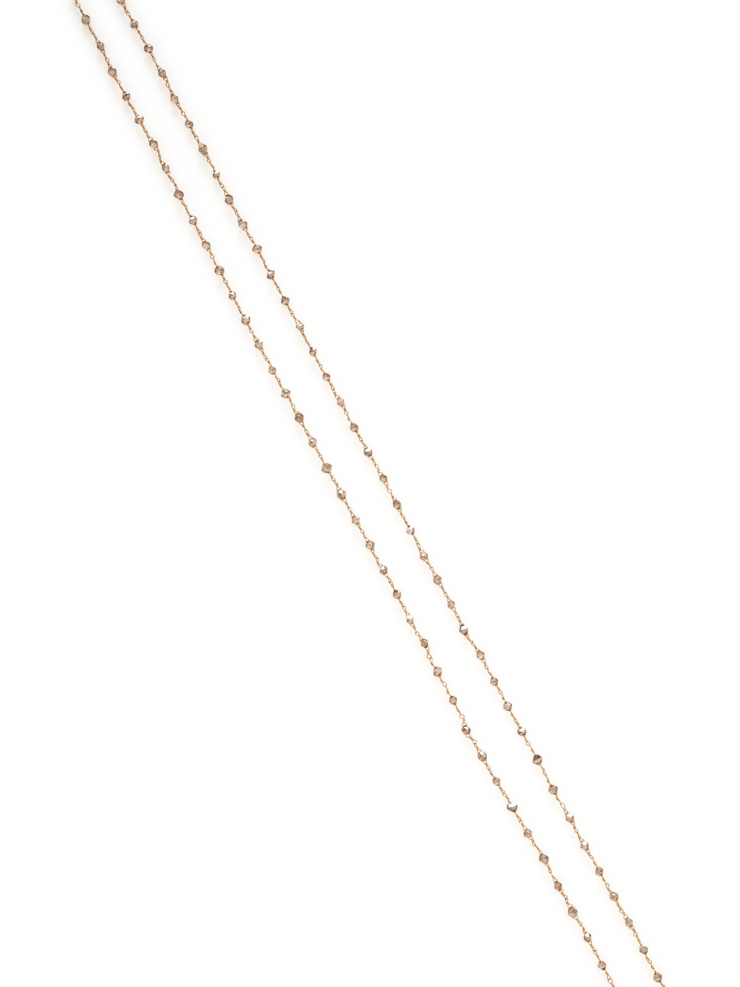 COLORED DIAMOND BEAD NECKLACE
