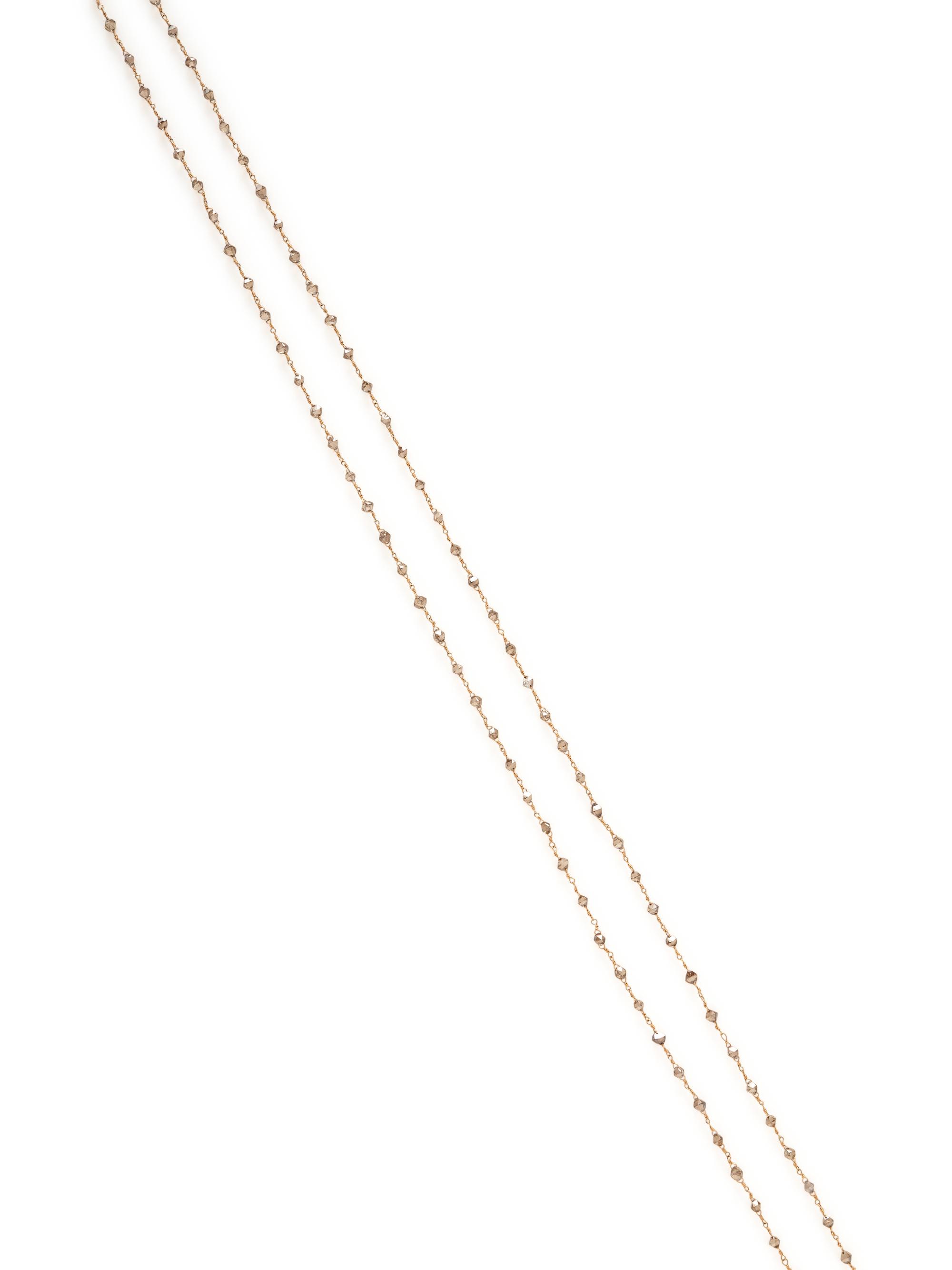 COLORED DIAMOND BEAD NECKLACE