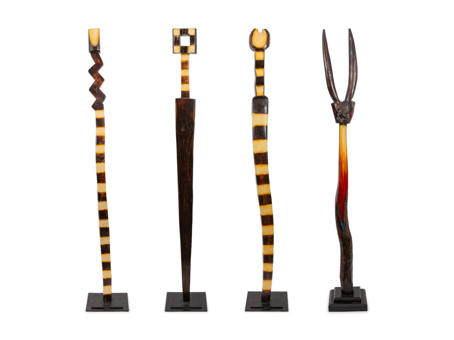 Four John Geldersma Spirit Poles