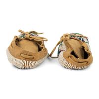 Sioux Child's Fully Beaded Moccasins, with American Flags