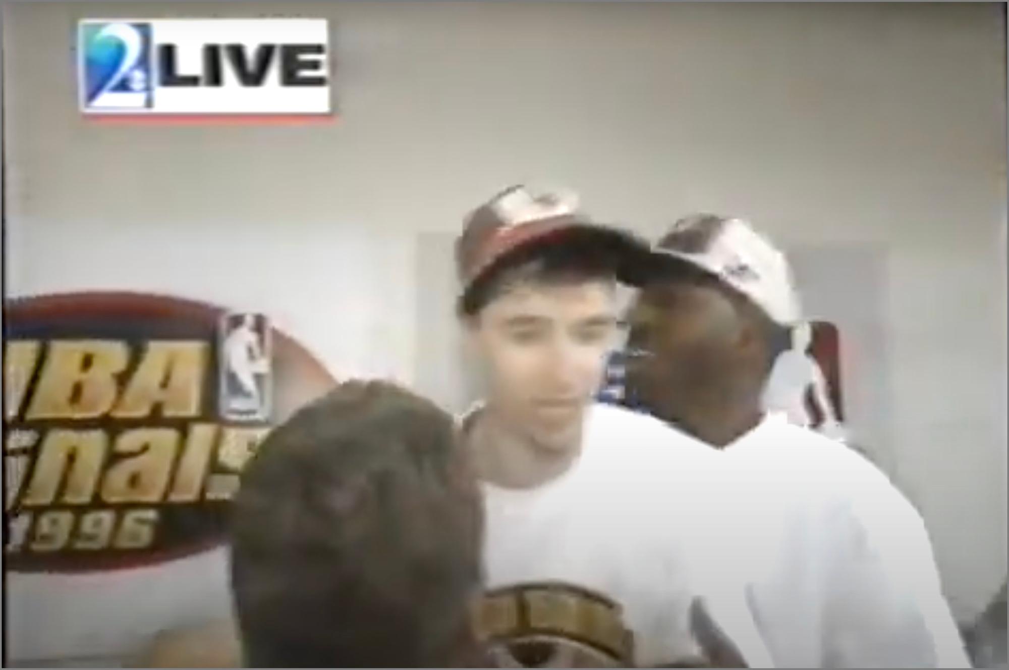 An Exceptionally Rare 1996 NBA Finals Chicago Bulls Team Signed Autograph Locker Room Sign Including Michael Jordan (Bulls Letter and Beckett Authentication Letter BAS Services Certified)
