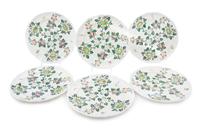 A Set of Six Italian Stoneware Plates Diameter 9 7/8 inches. — 20TH CENTURY