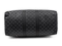 Louis Vuitton Limited Edition Keepall Bandoulière 45 in Damier Graphite Coated Canvas with Printed Travel "Stickers", LV League, Fall Winter 2017