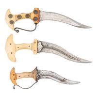 Lot of 17th/18th Century Indian Khanjarli Daggers