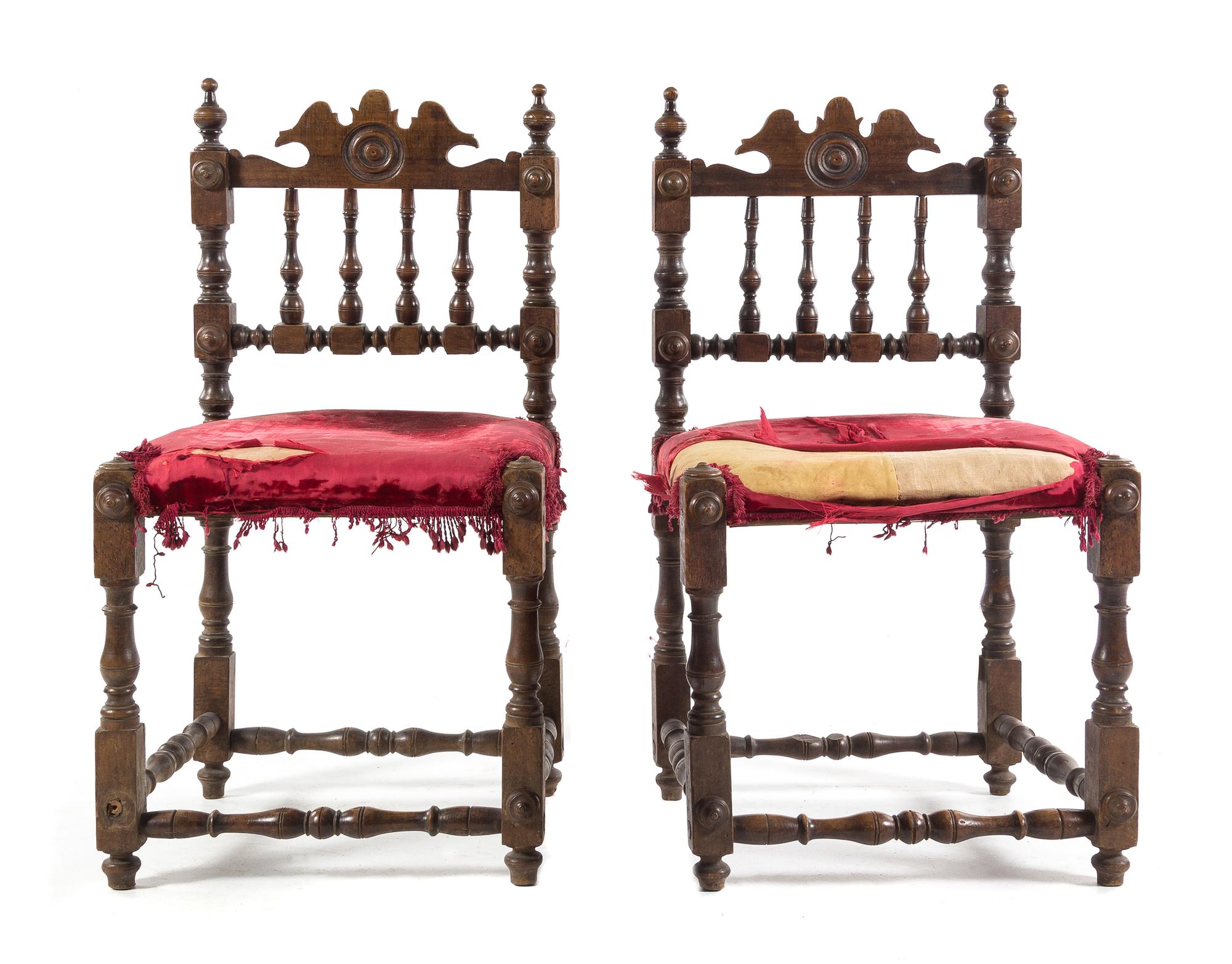 A Pair of French Oak Side Chairs