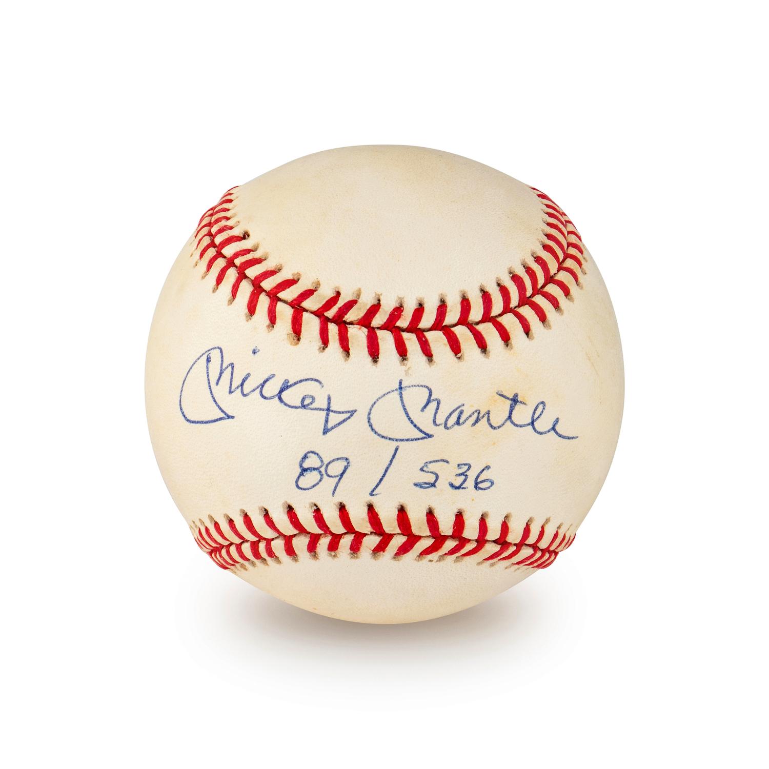 A Mickey Mantle Signed Autograph Home Run Edition Baseball (Beckett Authentication Services) - Numbered of 536