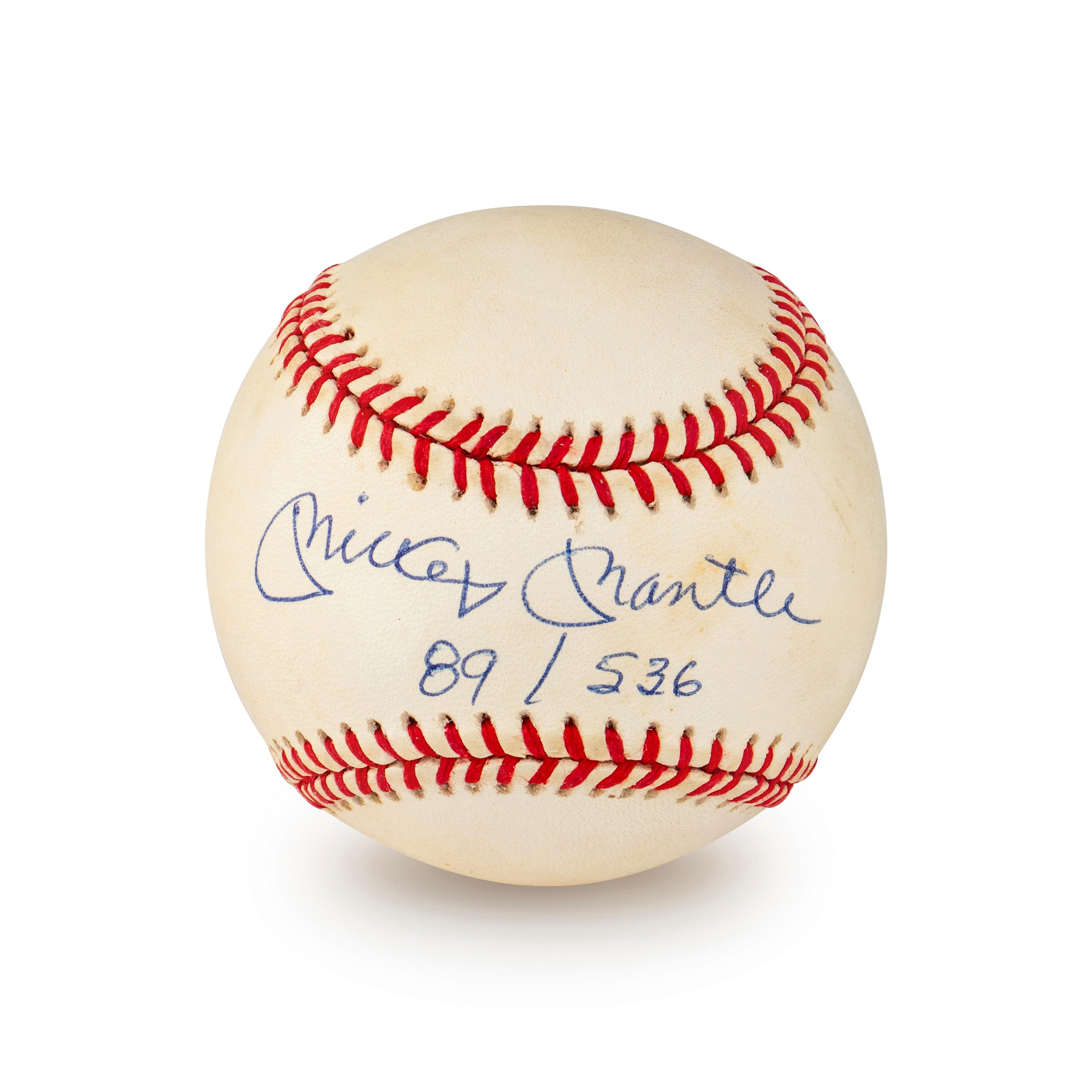 A Mickey Mantle Signed Autograph Home Run Edition Baseball (Beckett Authentication Services) - Numbered of 536