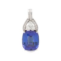TANZANITE AND DIAMOND PENDANT