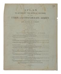 [CIVIL WAR]. COWLES. Atlas to Accompany the Official Records of the Union and Confederate Armies .