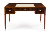 An Art Deco Ebene de Macassar Desk Height 31 x width 50 1/2 x depth 27 1/2 inches