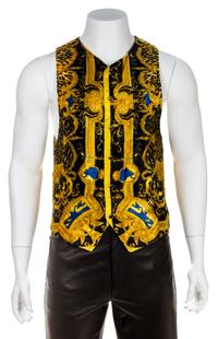 A Gianni Versace Velvet Men's Vest, Size 48.