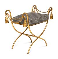 A Gilt Metal Vanity Stool