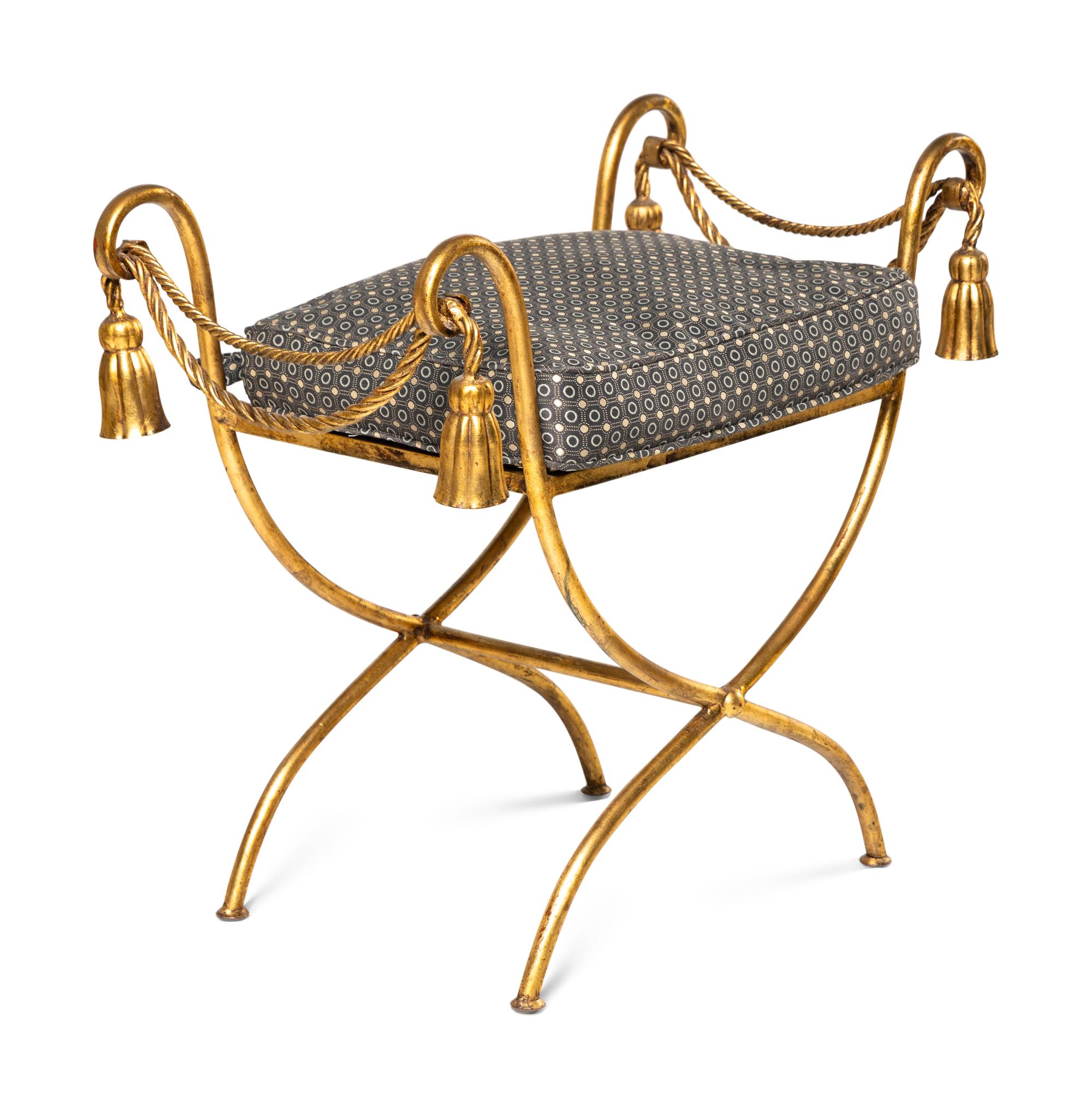 A Gilt Metal Vanity Stool