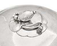 A Pair of Georg Jensen Silver Blossom Pattern Vegetable Dishes and Covers