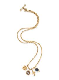 ELIZABETH LOCKE, YELLOW GOLD NECKLACE AND CHARMS