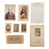 [Lincoln, Abraham] Group of 16 Items Related to Ford's Theatre Performers, incl. Sothern and Keene.