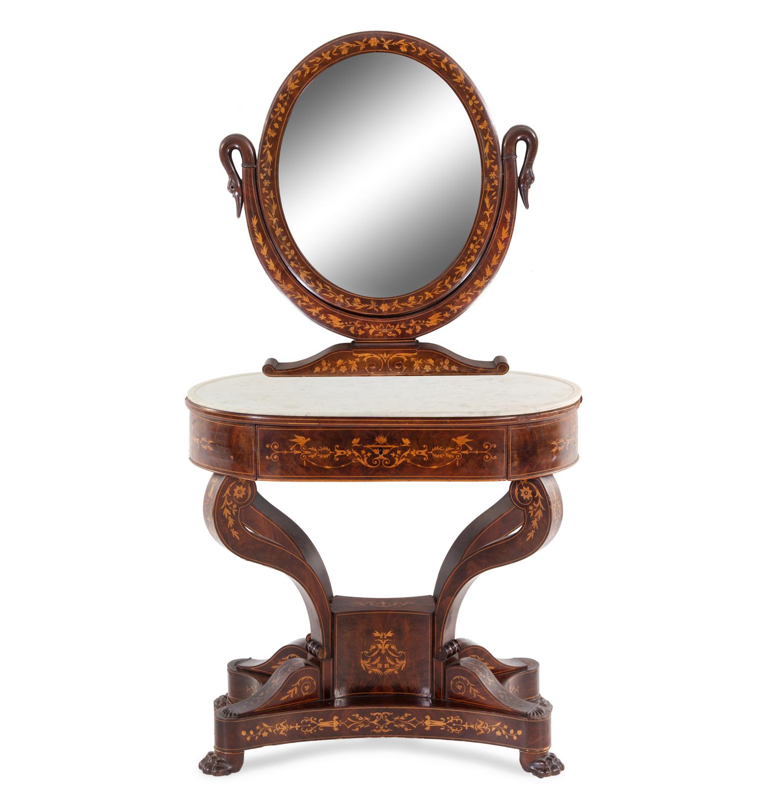A Continental Marquetry Dressing Table