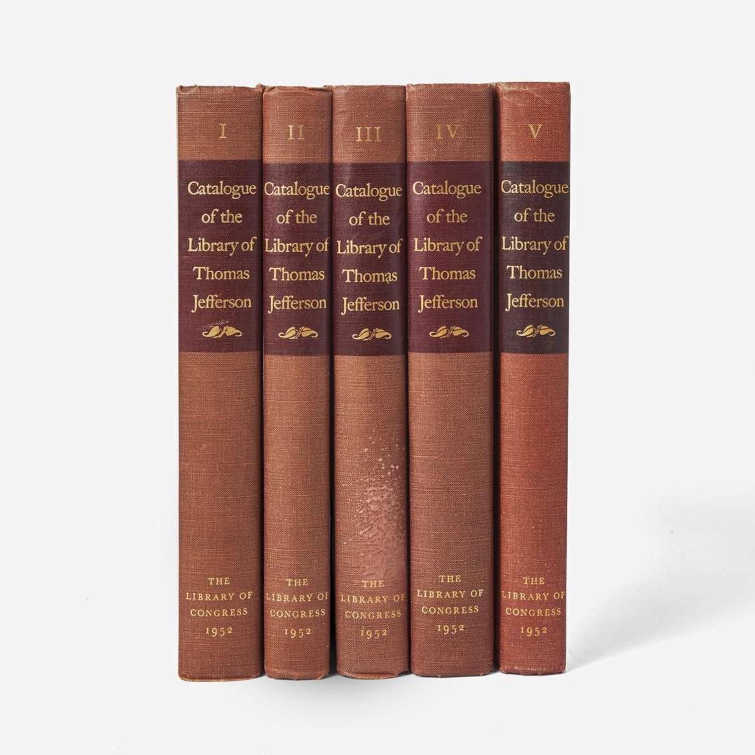 [Americana] [Jefferson, Thomas] Group of 2 Reports on Thomas Jefferson's Library
