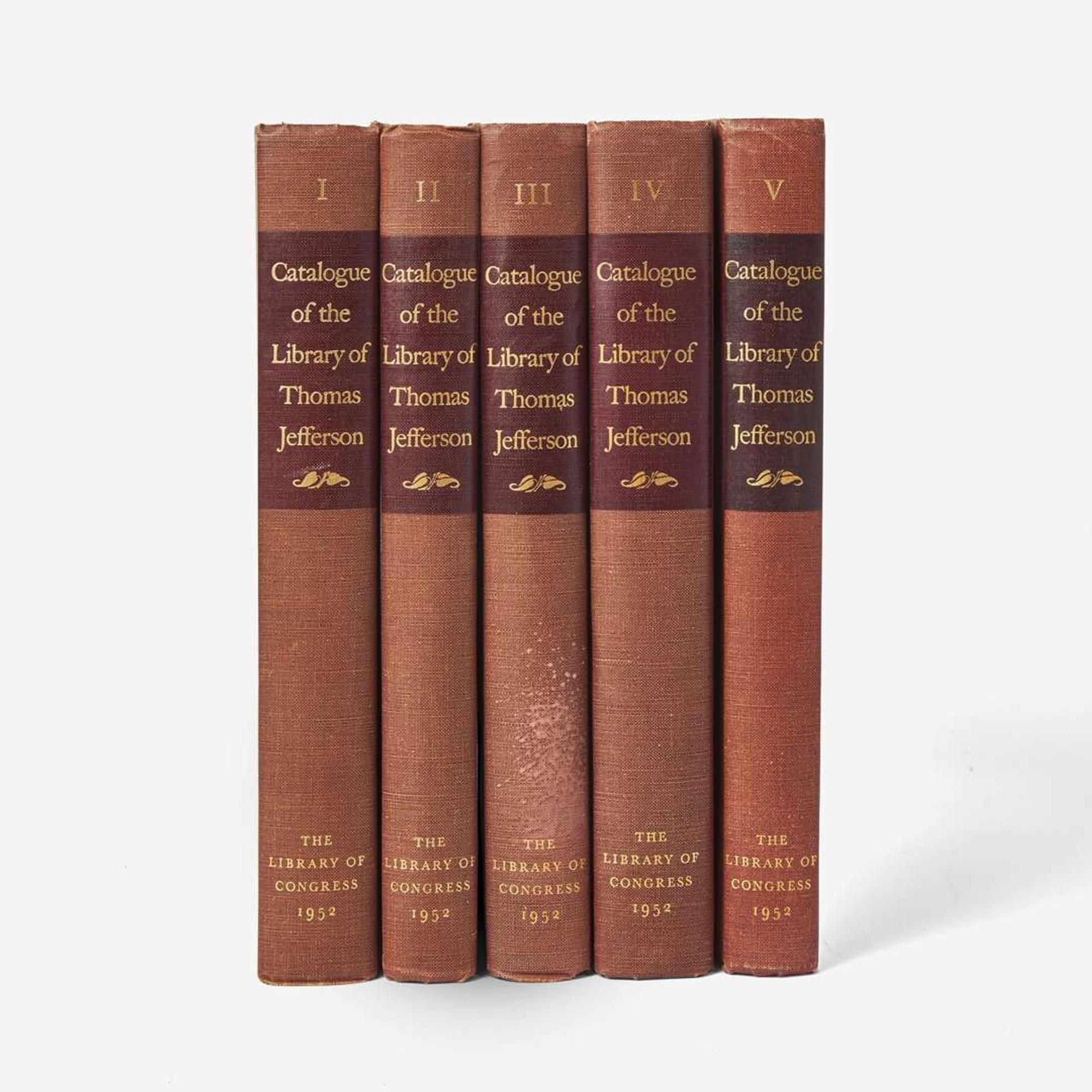 [Americana] [Jefferson, Thomas] Group of 2 Reports on Thomas Jefferson's Library