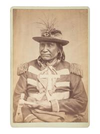 BLISS, William P. (b. ca 1840), photographer. Cabinet card of Essa-Queta or Striker, Chief of the Kiowa Apache. Fort Sill, Indian Territory, ca 1879.