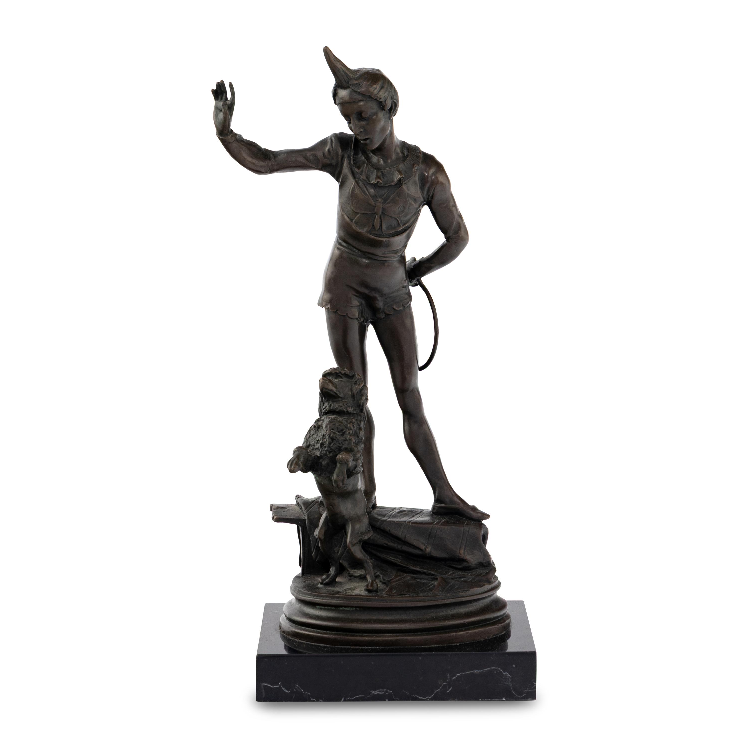 After Alfred Barye, 20th Century — Performer with Poodle