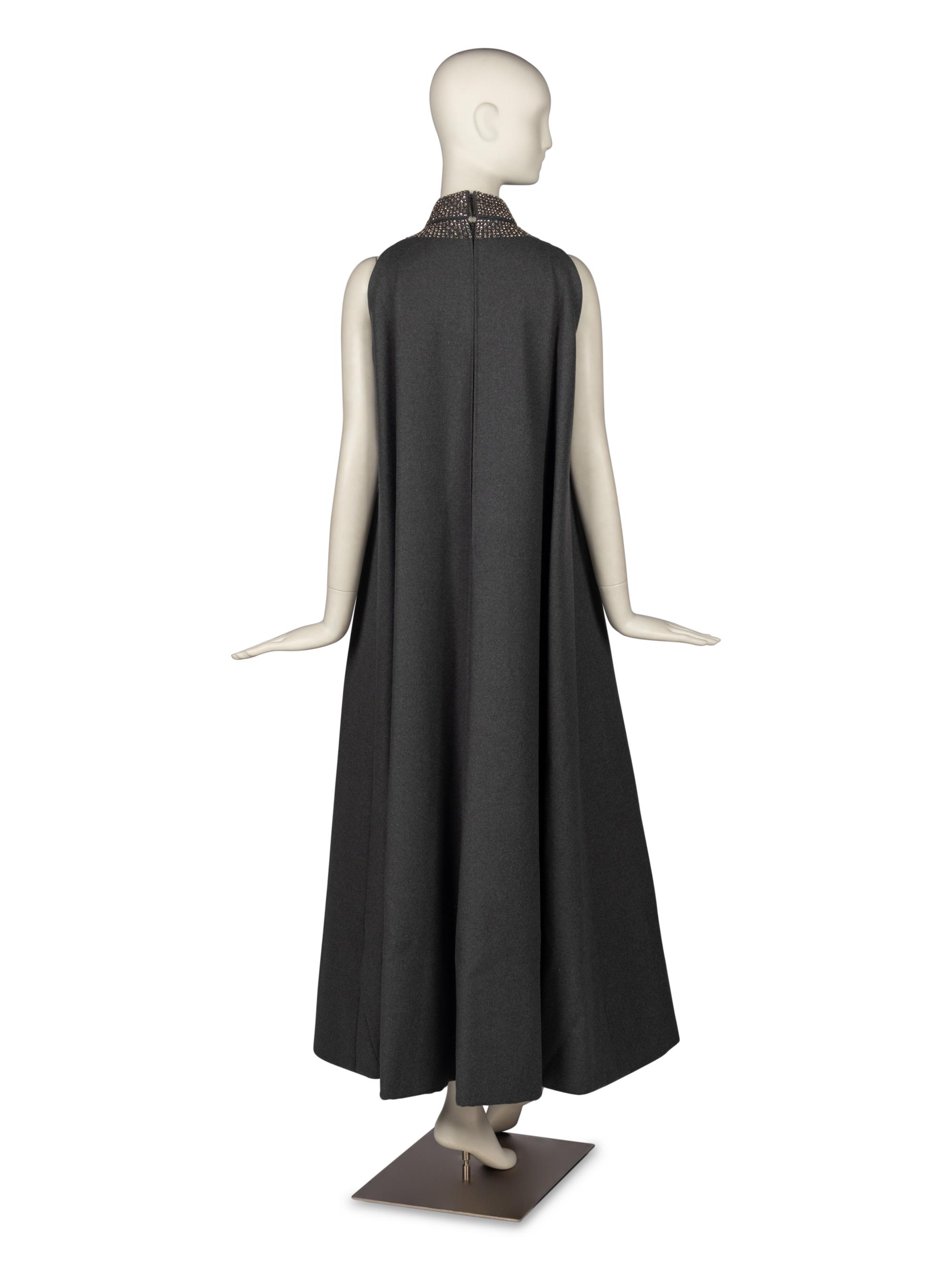 Geoffrey Beene Sleeveless Wool Dress with Crystal Embellishments, 1960s