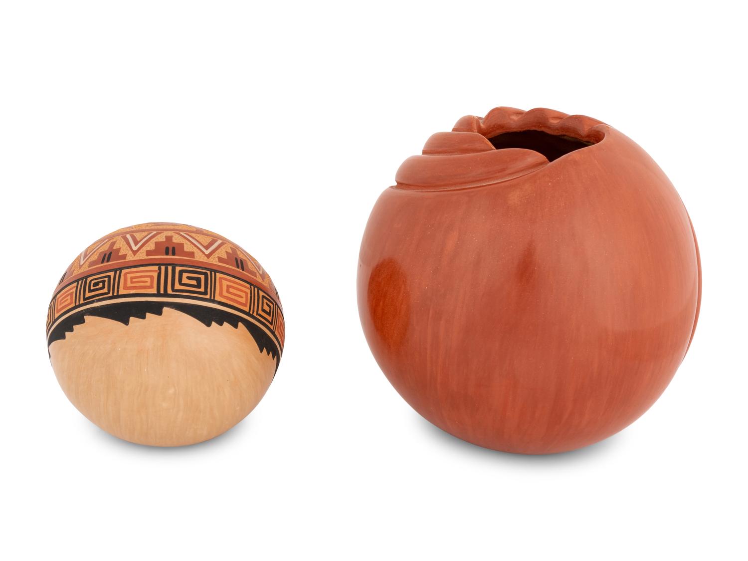 Jemez Redware Pottery Jars