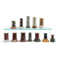 A Group of Italian Grand Tour Style Marble Miniature Columns