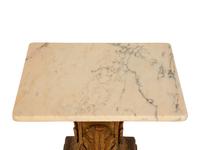 A Continental Giltwood Marble-Top Side Table