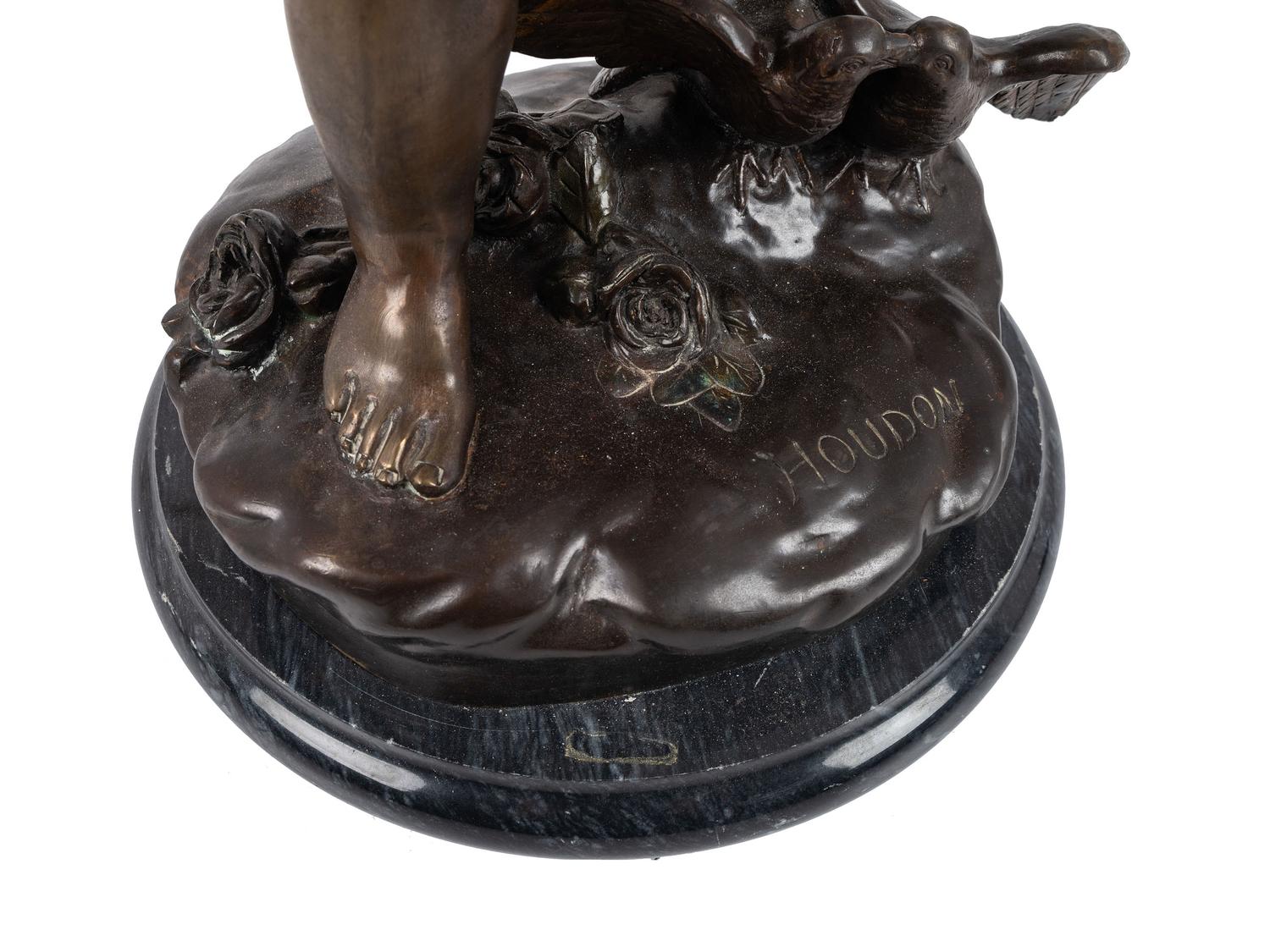 A Bronze Cherub Sculpture, After Houdon