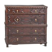 A Charles II Oak Chest of Drawers