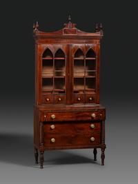 A Federal Carved and Figured Mahogany Lady's Writing Desk