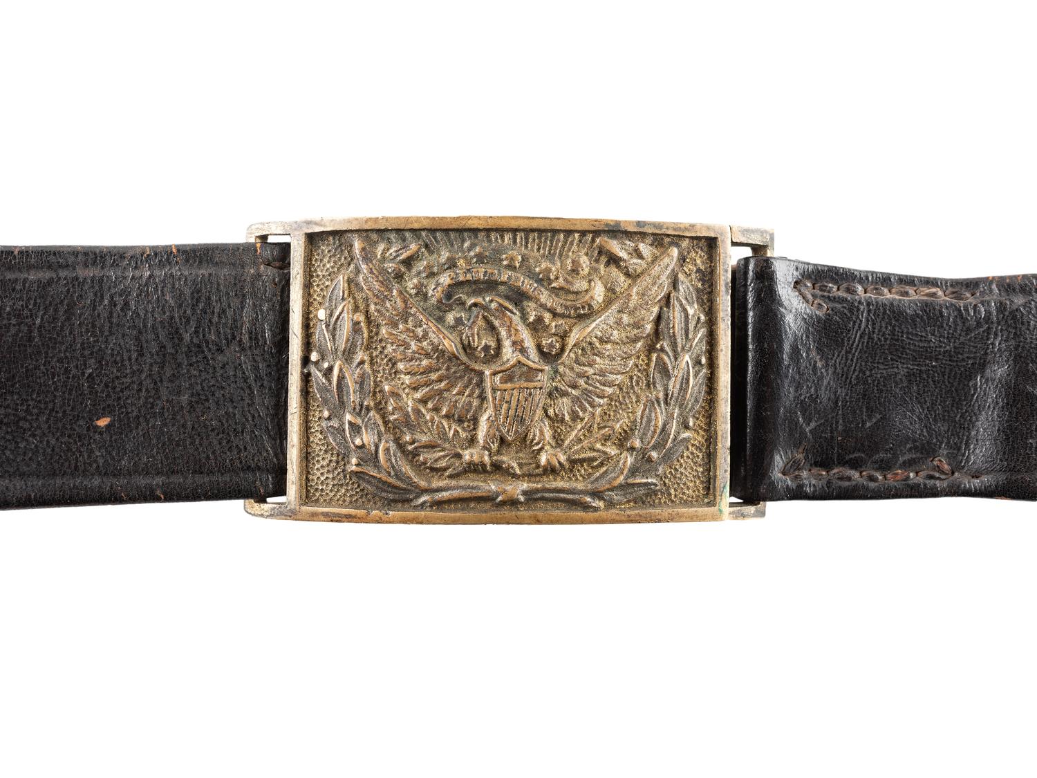 [CIVIL WAR]. Belt equipped with a Model 1851 officer's sword belt plate.
