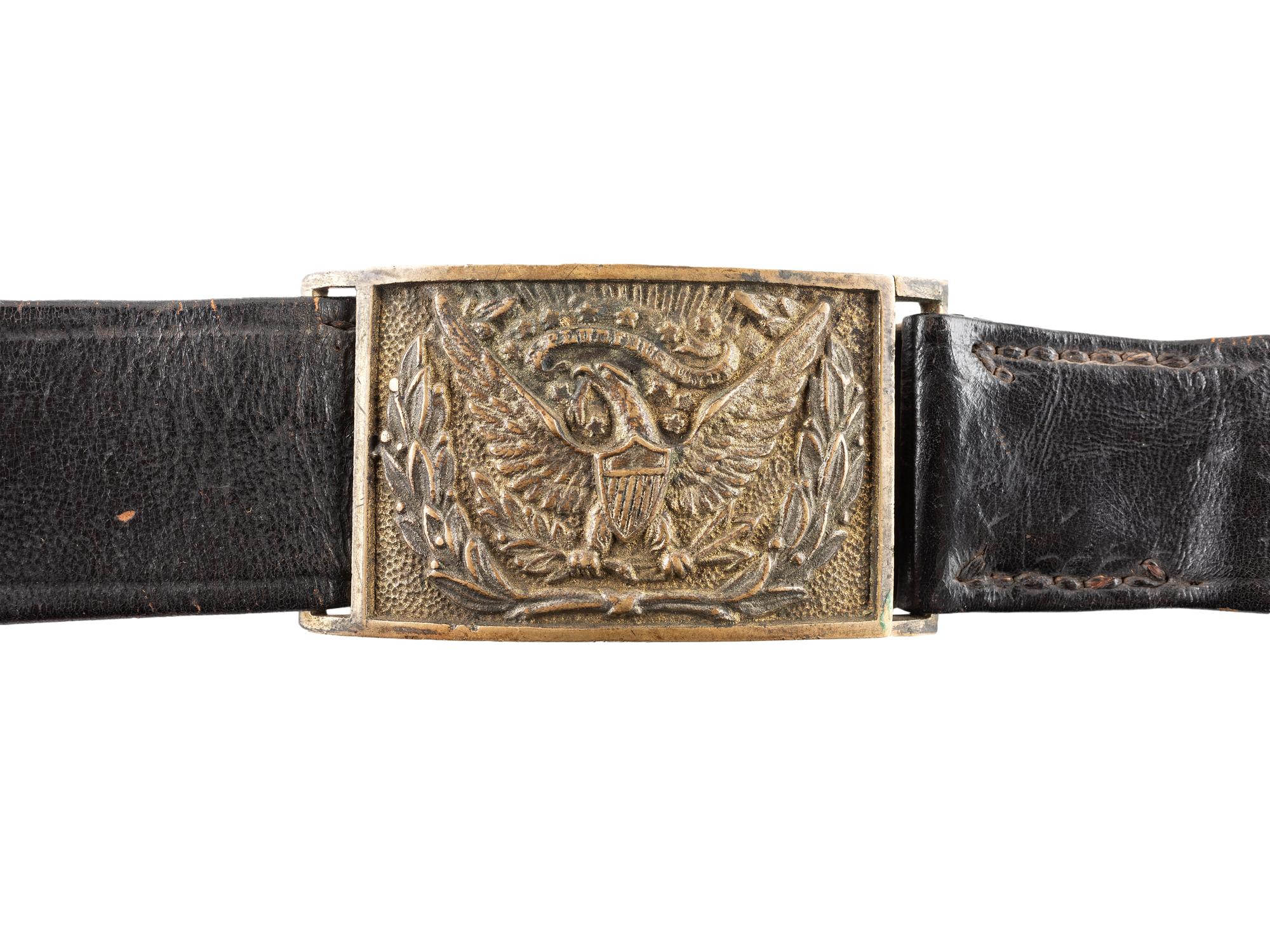 [CIVIL WAR]. Belt equipped with a Model 1851 officer's sword belt plate.