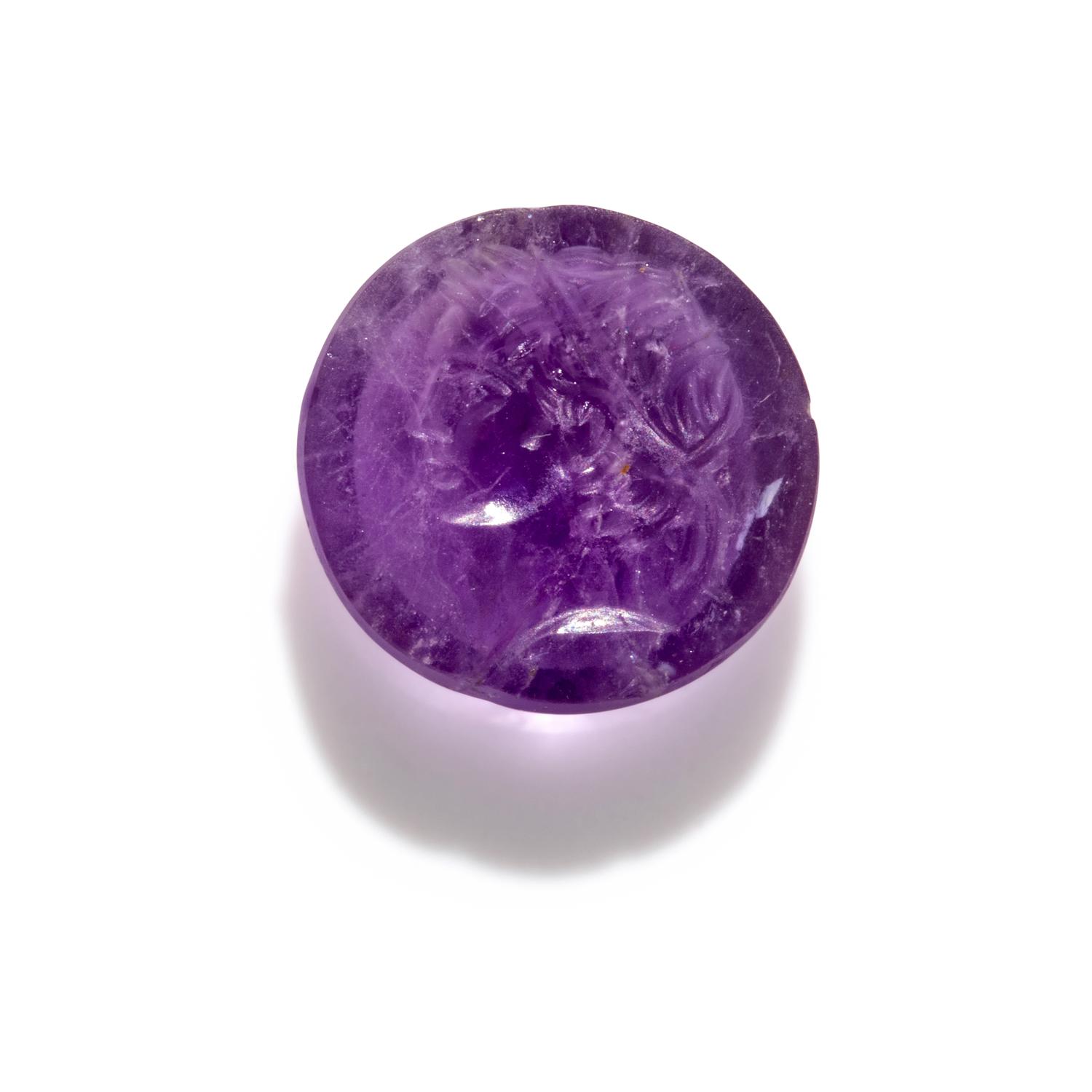 A Hellenistic Amethyst Ring Stone with the Portrait Head of a Seleucid King