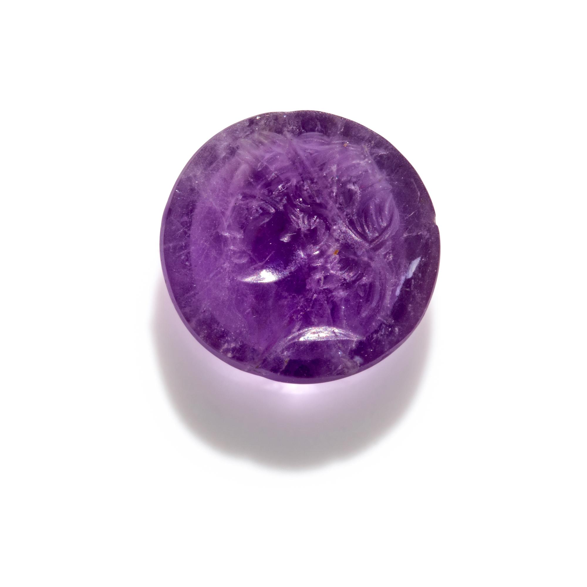 A Hellenistic Amethyst Ring Stone with the Portrait Head of a Seleucid King