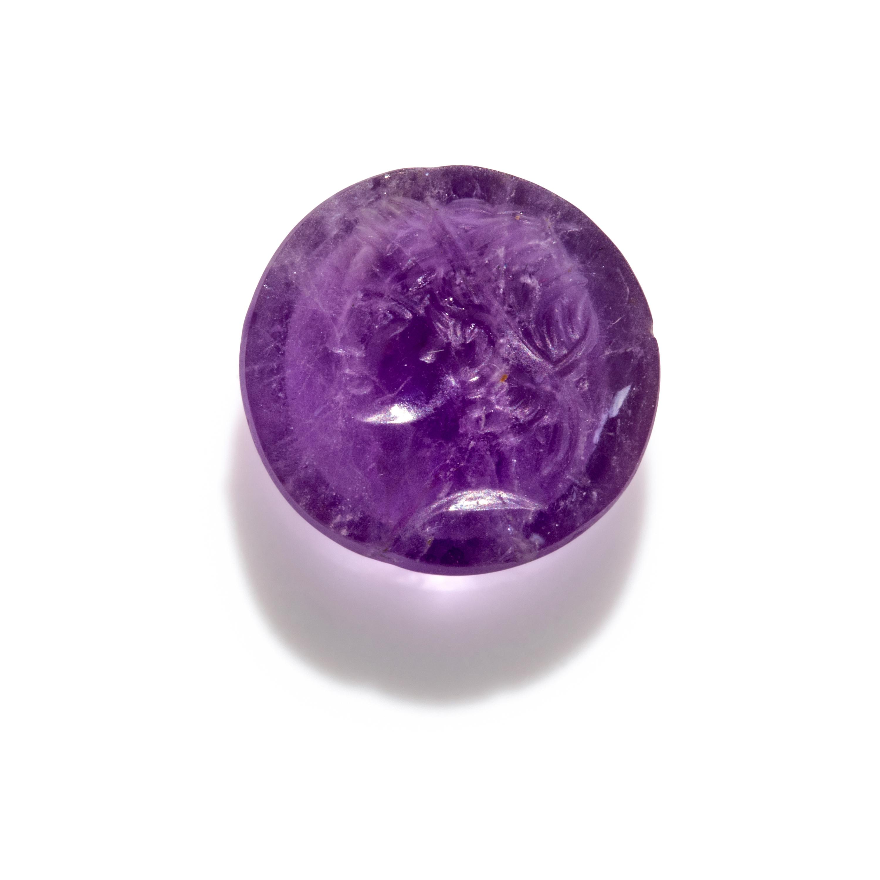 A Hellenistic Amethyst Ring Stone with the Portrait Head of a Seleucid King
