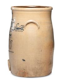 A P.H. Smith and Sons Eight-Gallon Stoneware Cooler