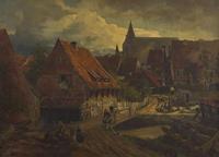 Andreas Achenbach (German, 1815–1910) - Village Landscape
