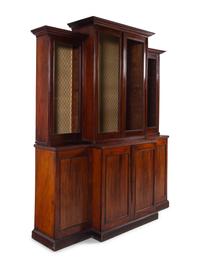 A Regency Mahogany Breakfront Bookcase