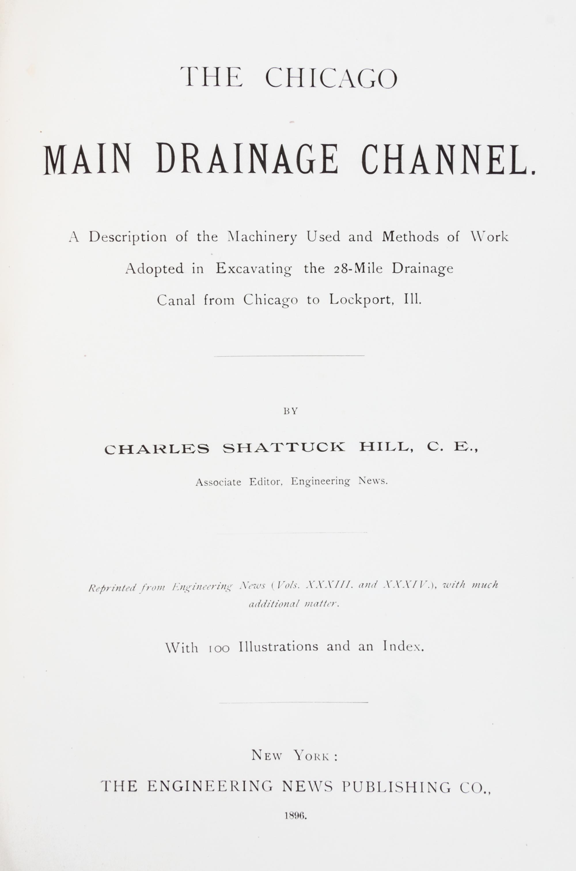(CHICAGO, SANITATION). A group of 17 government publications pertaining to Chicago sanitation. Chicago, 1889-1931.
