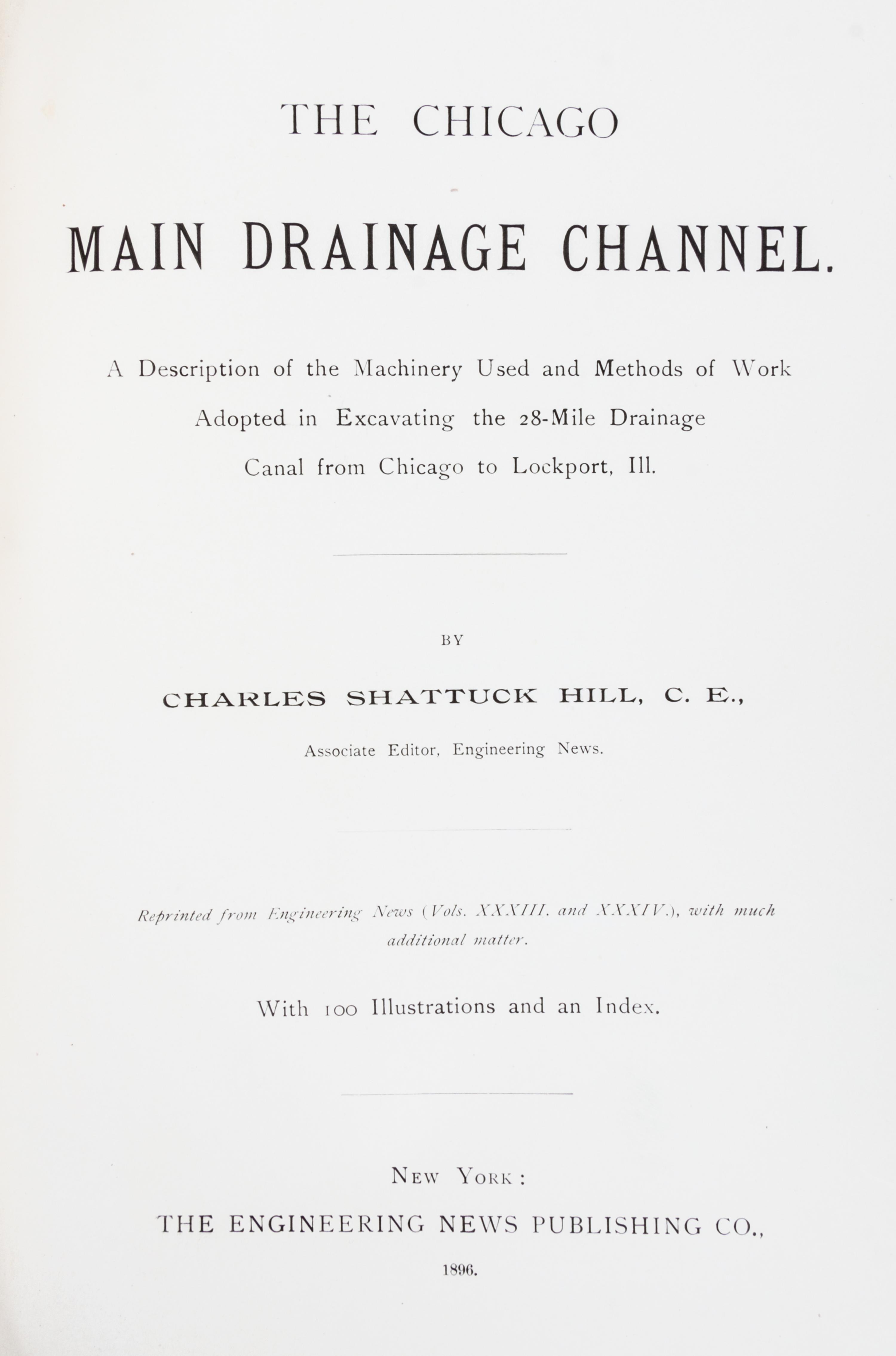 (CHICAGO, SANITATION). A group of 17 government publications pertaining to Chicago sanitation. Chicago, 1889-1931.
