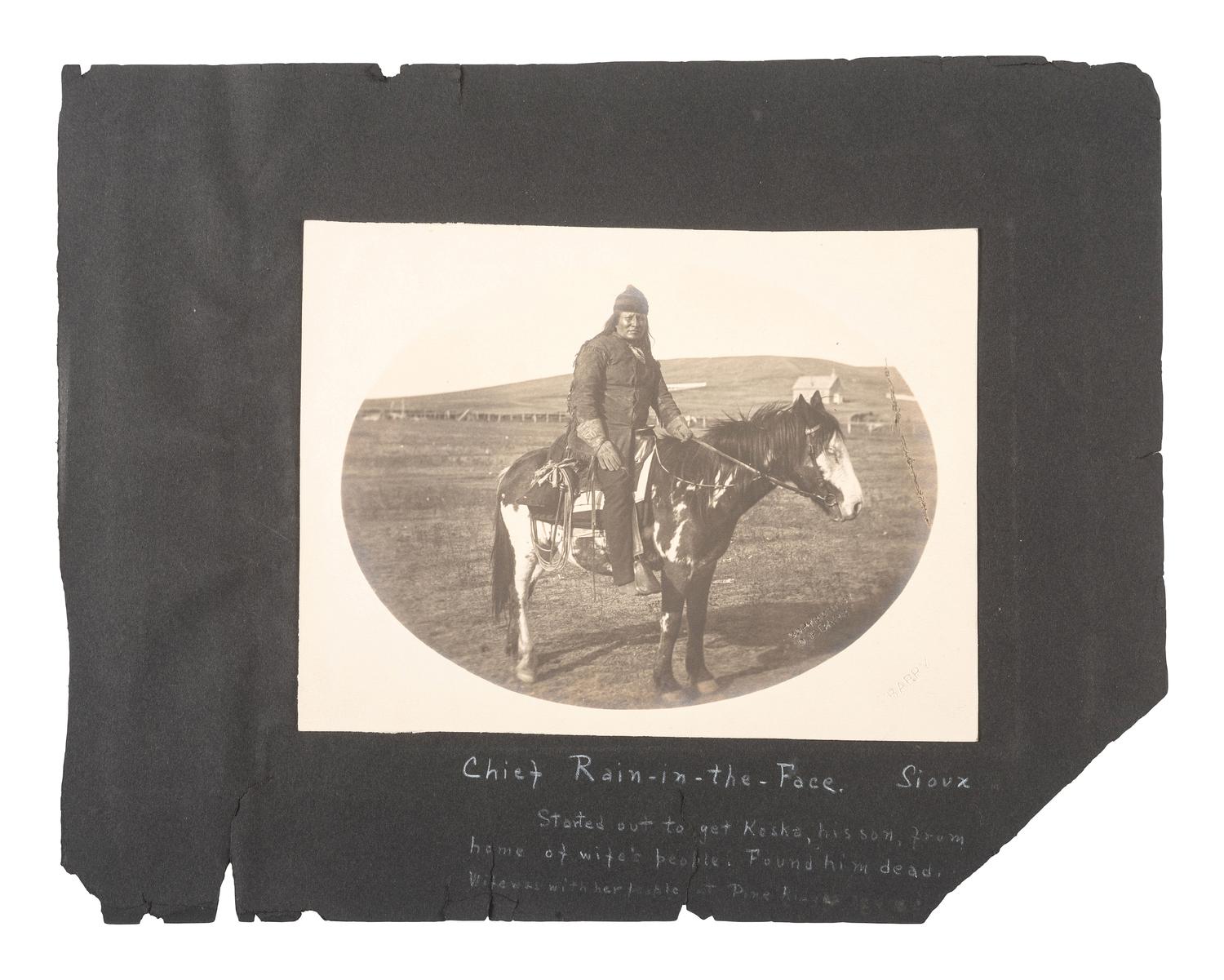 [NATIVE AMERICANS]. BARRY, David F. (1854-1934), photographer. A collection of 51 photographs of Native American subjects, George Armstrong Custer, and personalities and places associated with the Battle of Little Bighorn.
