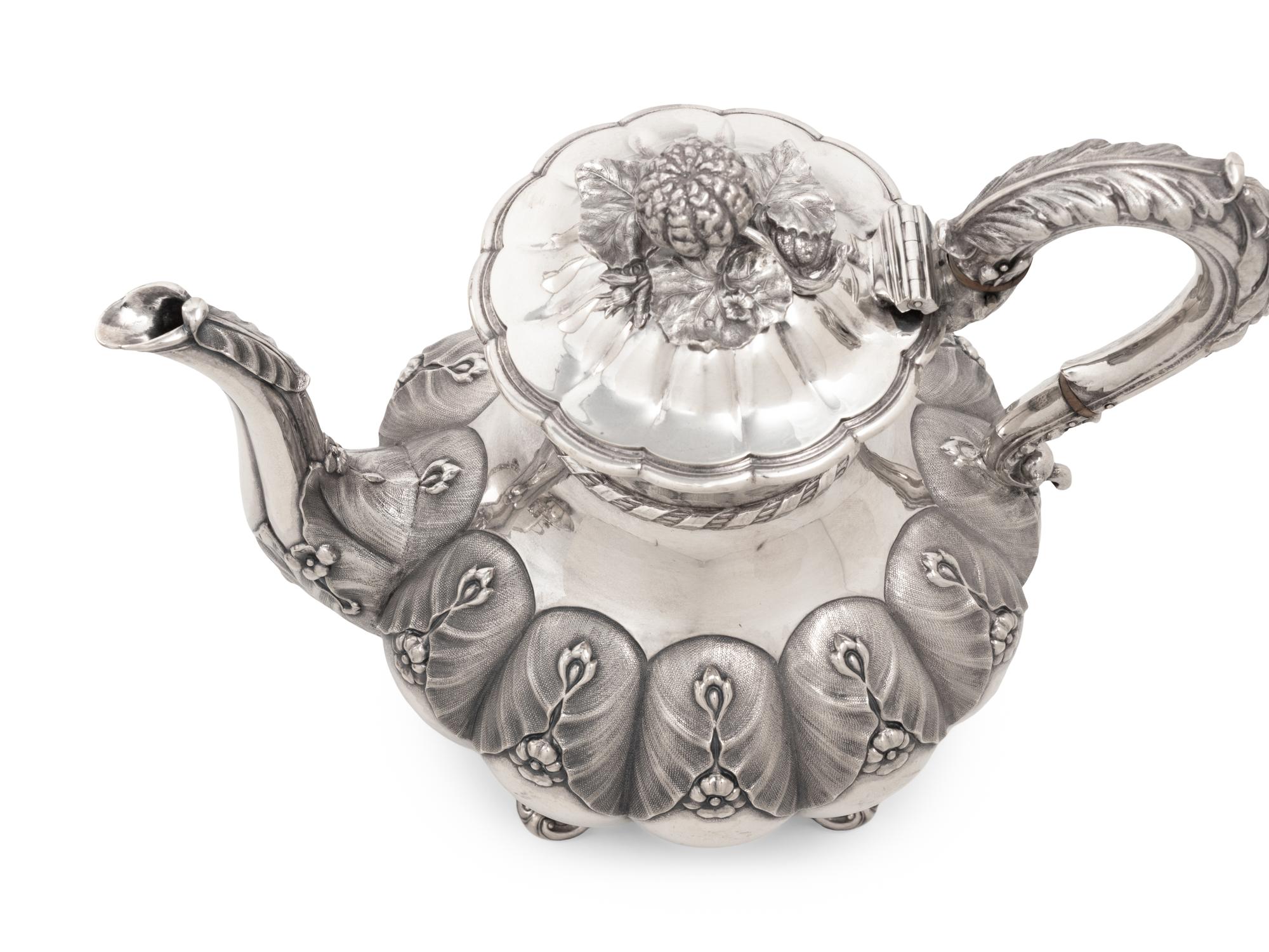 A George IV Silver Four-Piece Tea and Coffee Service