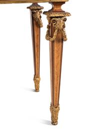 A Louis XVI Style Gilt Bronze Mounted Amaranth, Burr Maple and Kingwood Parquetry Marble-Top Bonheur du Jour